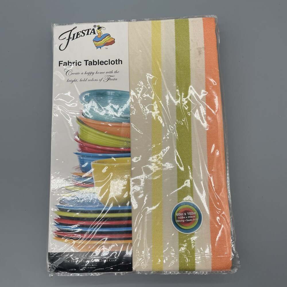 NOS Vintage Fiesta Tablecloth 60 x 102 Oblong Plaid Deadstock NIP